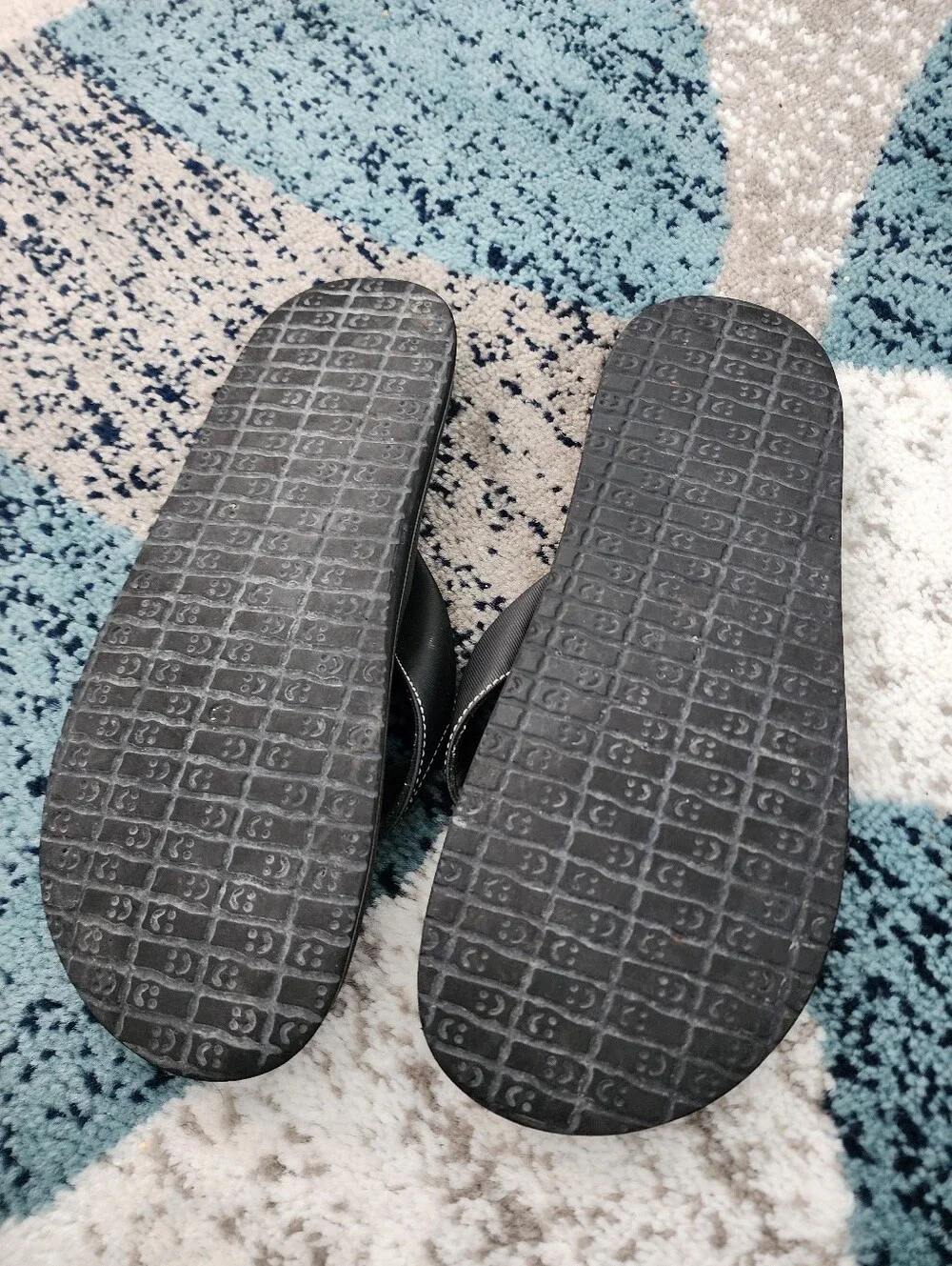 Sanuk Beer Cozy Sandals Men Size 12 Black Summer Beach Athletic Thong Flip Flops
